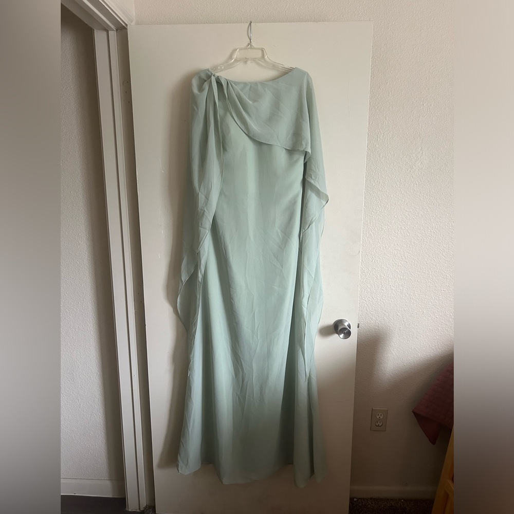 Elegant Sage Green Evening Gown
